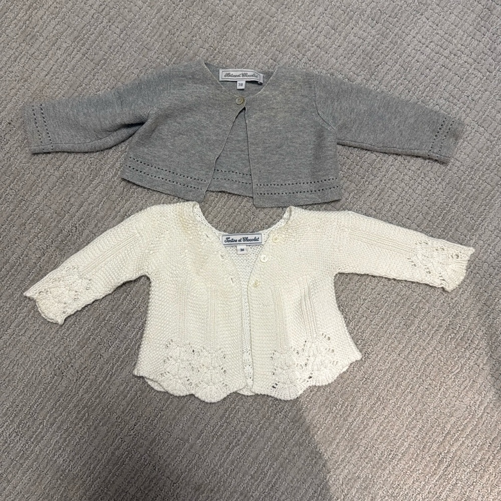 Tartine et Chocolat baby 3mo cardigans bundle